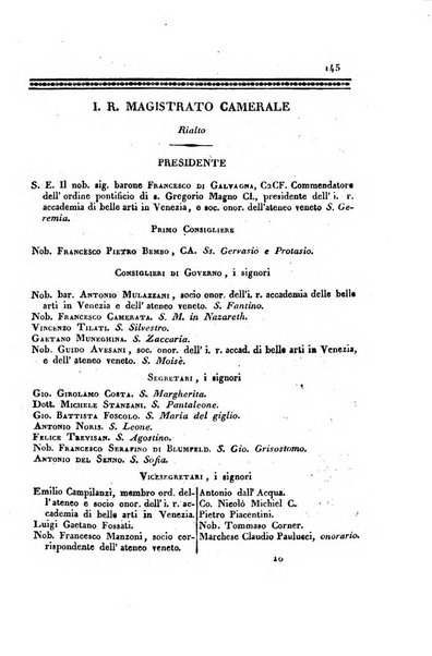 Almanacco per le provincie soggette all'Imp. Regio Governo di Venezia per l'anno ...