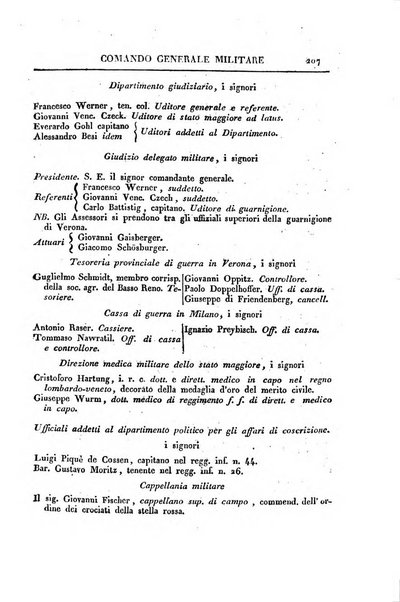 Almanacco per le provincie soggette all'Imp. Regio Governo di Venezia per l'anno ...