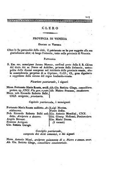 Almanacco per le provincie soggette all'Imp. Regio Governo di Venezia per l'anno ...