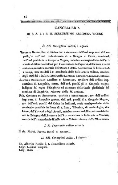 Almanacco per le provincie soggette all'Imp. Regio Governo di Venezia per l'anno ...