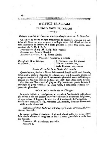 Almanacco per le provincie soggette all'Imp. Regio Governo di Venezia per l'anno ...