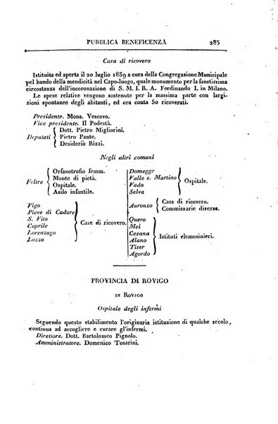 Almanacco per le provincie soggette all'Imp. Regio Governo di Venezia per l'anno ...