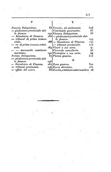 Almanacco per le provincie soggette all'Imp. Regio Governo di Venezia per l'anno ...