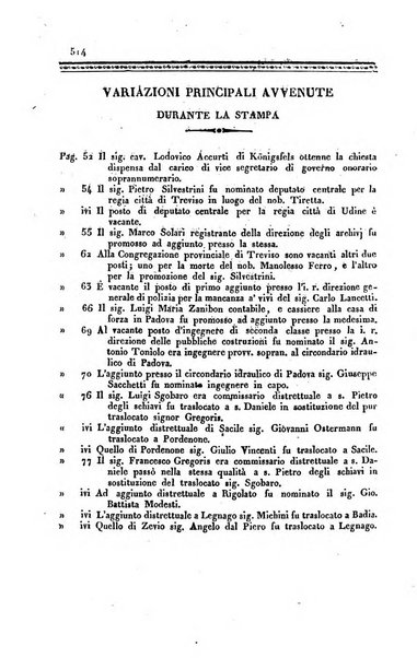 Almanacco per le provincie soggette all'Imp. Regio Governo di Venezia per l'anno ...