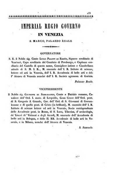 Almanacco per le provincie soggette all'Imp. Regio Governo di Venezia per l'anno ...