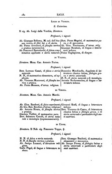 Almanacco per le provincie soggette all'Imp. Regio Governo di Venezia per l'anno ...