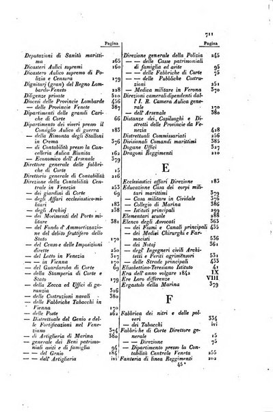 Almanacco per le provincie soggette all'Imp. Regio Governo di Venezia per l'anno ...