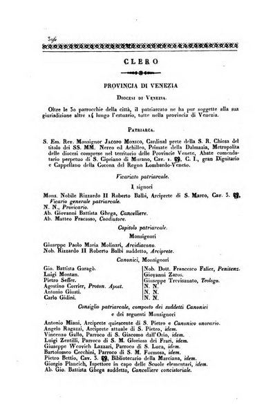 Almanacco per le provincie soggette all'Imp. Regio Governo di Venezia per l'anno ...