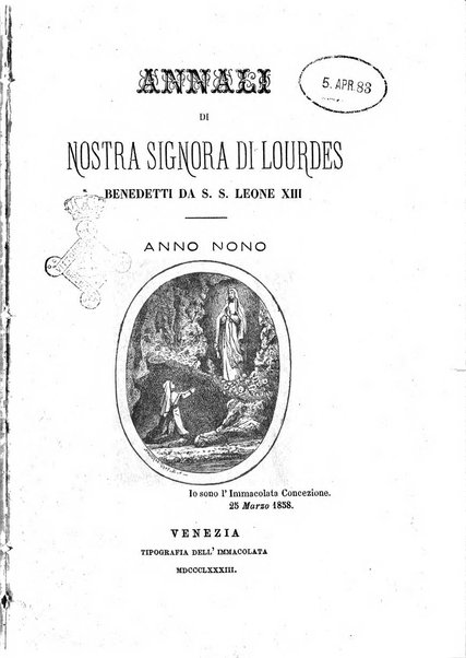 Annali di Nostra signora di Lourdes