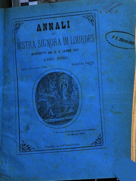 Annali di Nostra signora di Lourdes