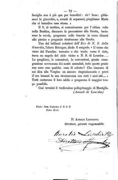 Annali di Nostra signora di Lourdes