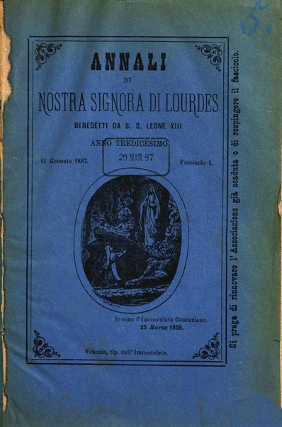 Annali di Nostra signora di Lourdes