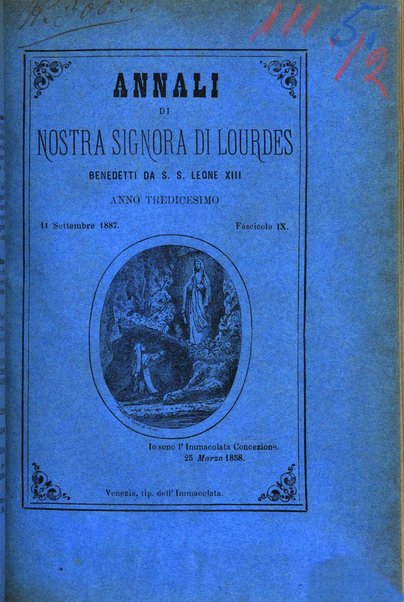 Annali di Nostra signora di Lourdes