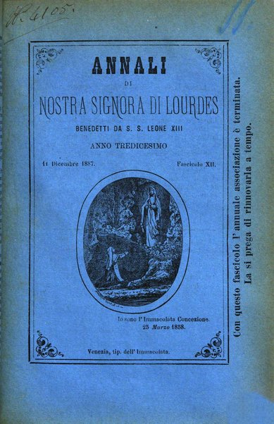 Annali di Nostra signora di Lourdes