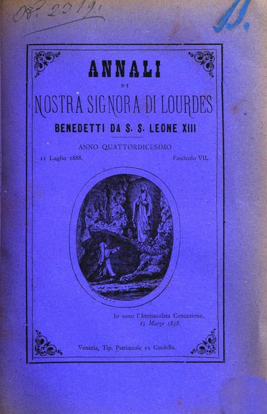 Annali di Nostra signora di Lourdes