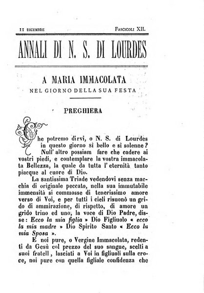 Annali di Nostra signora di Lourdes