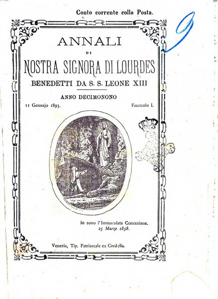 Annali di Nostra signora di Lourdes