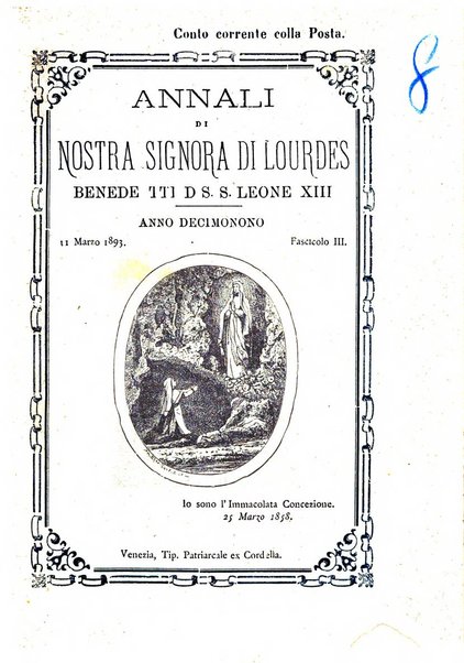 Annali di Nostra signora di Lourdes