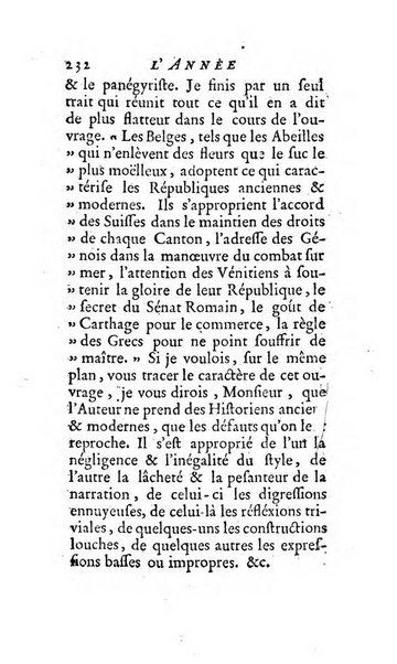 L'annee litteraire ou Suite des lettres sur quelques ecrits de ce temps