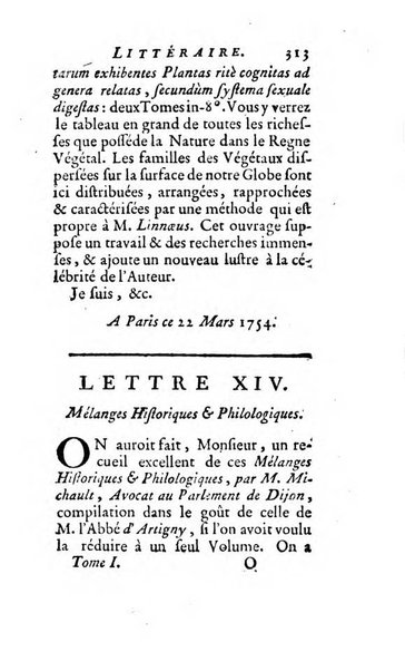 L'annee litteraire ou Suite des lettres sur quelques ecrits de ce temps