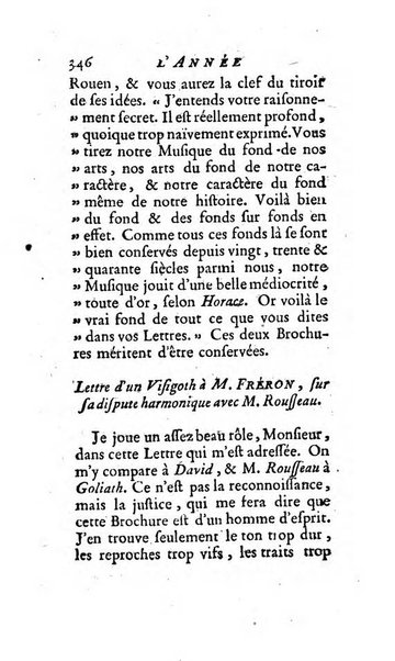 L'annee litteraire ou Suite des lettres sur quelques ecrits de ce temps