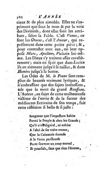 L'annee litteraire ou Suite des lettres sur quelques ecrits de ce temps