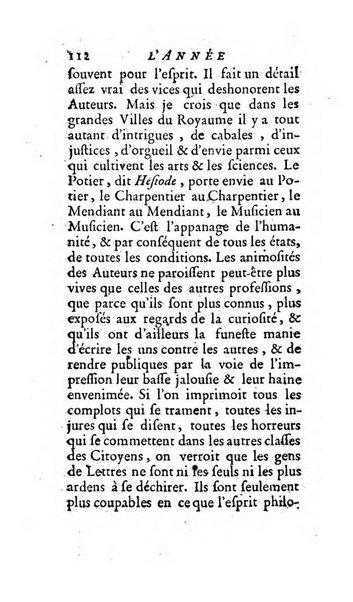 L'annee litteraire ou Suite des lettres sur quelques ecrits de ce temps