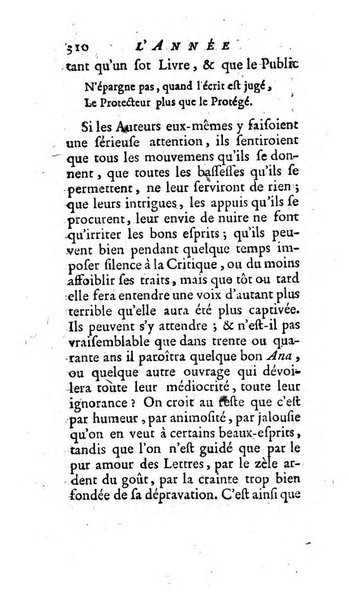 L'annee litteraire ou Suite des lettres sur quelques ecrits de ce temps