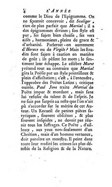 L'annee litteraire ou Suite des lettres sur quelques ecrits de ce temps