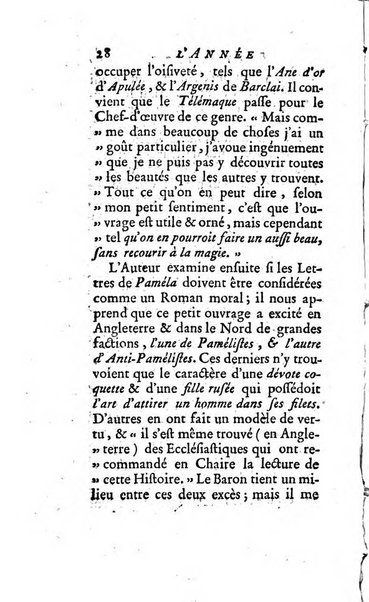 L'annee litteraire ou Suite des lettres sur quelques ecrits de ce temps