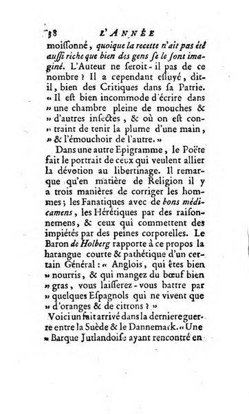 L'annee litteraire ou Suite des lettres sur quelques ecrits de ce temps