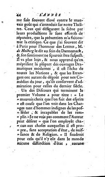 L'annee litteraire ou Suite des lettres sur quelques ecrits de ce temps