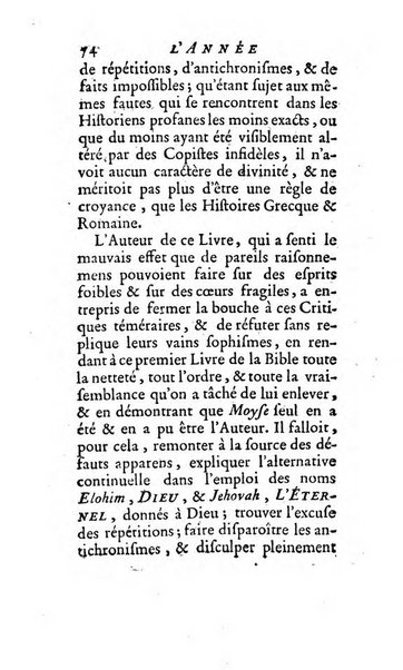 L'annee litteraire ou Suite des lettres sur quelques ecrits de ce temps