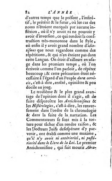 L'annee litteraire ou Suite des lettres sur quelques ecrits de ce temps