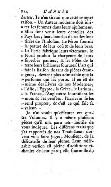 L'annee litteraire ou Suite des lettres sur quelques ecrits de ce temps