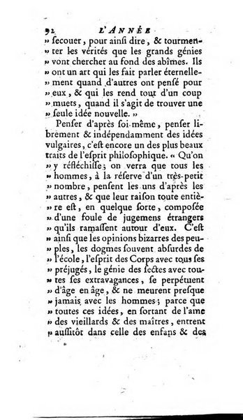 L'annee litteraire ou Suite des lettres sur quelques ecrits de ce temps