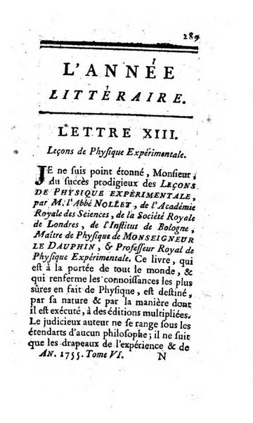 L'annee litteraire ou Suite des lettres sur quelques ecrits de ce temps