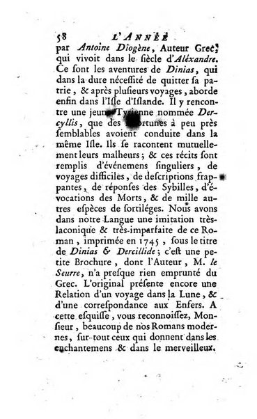 L'annee litteraire ou Suite des lettres sur quelques ecrits de ce temps