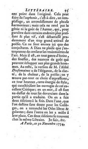 L'annee litteraire ou Suite des lettres sur quelques ecrits de ce temps