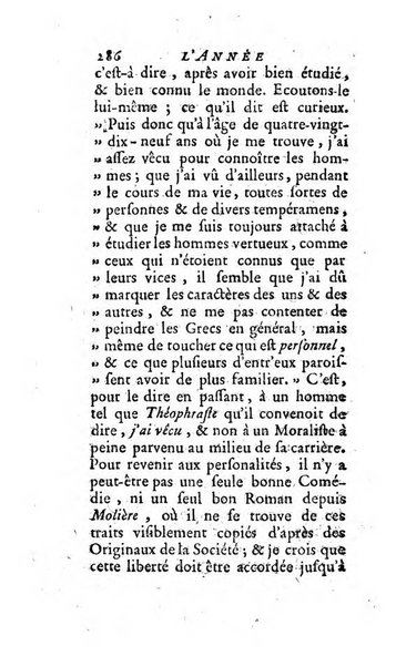 L'annee litteraire ou Suite des lettres sur quelques ecrits de ce temps