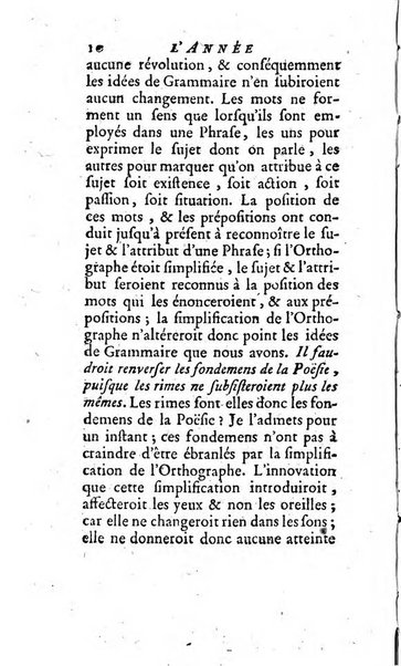 L'annee litteraire ou Suite des lettres sur quelques ecrits de ce temps