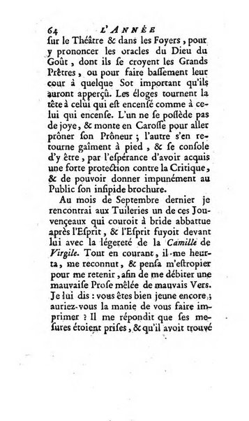 L'annee litteraire ou Suite des lettres sur quelques ecrits de ce temps