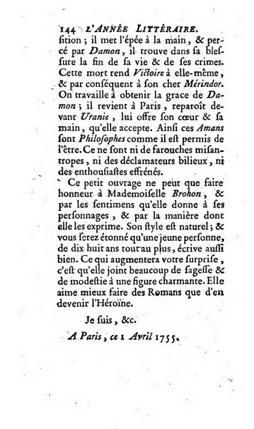 L'annee litteraire ou Suite des lettres sur quelques ecrits de ce temps