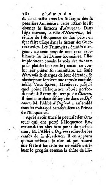 L'annee litteraire ou Suite des lettres sur quelques ecrits de ce temps