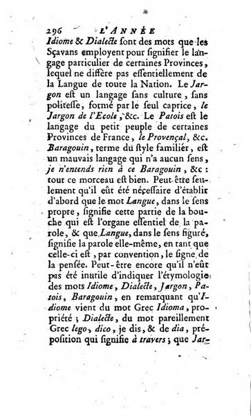 L'annee litteraire ou Suite des lettres sur quelques ecrits de ce temps