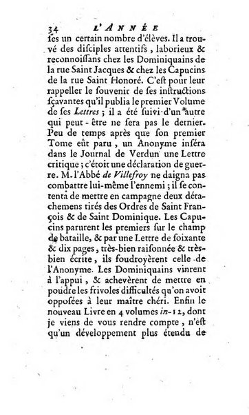 L'annee litteraire ou Suite des lettres sur quelques ecrits de ce temps