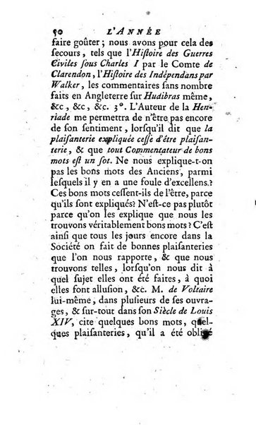 L'annee litteraire ou Suite des lettres sur quelques ecrits de ce temps