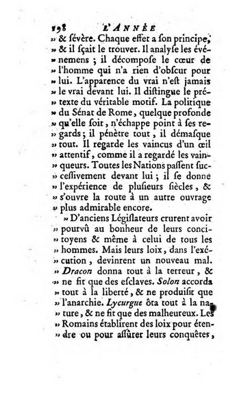 L'annee litteraire ou Suite des lettres sur quelques ecrits de ce temps