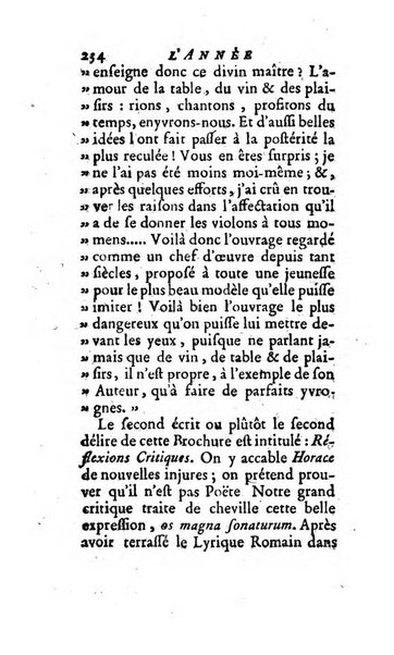 L'annee litteraire ou Suite des lettres sur quelques ecrits de ce temps