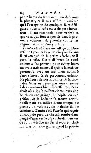 L'annee litteraire ou Suite des lettres sur quelques ecrits de ce temps